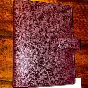 LV Taiga Acajou (Burgundy) Agenda MM